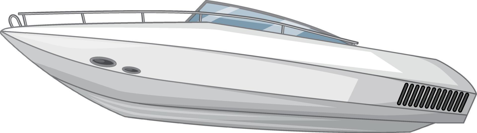 speedboot of motorboot geïsoleerd op witte achtergrond vector