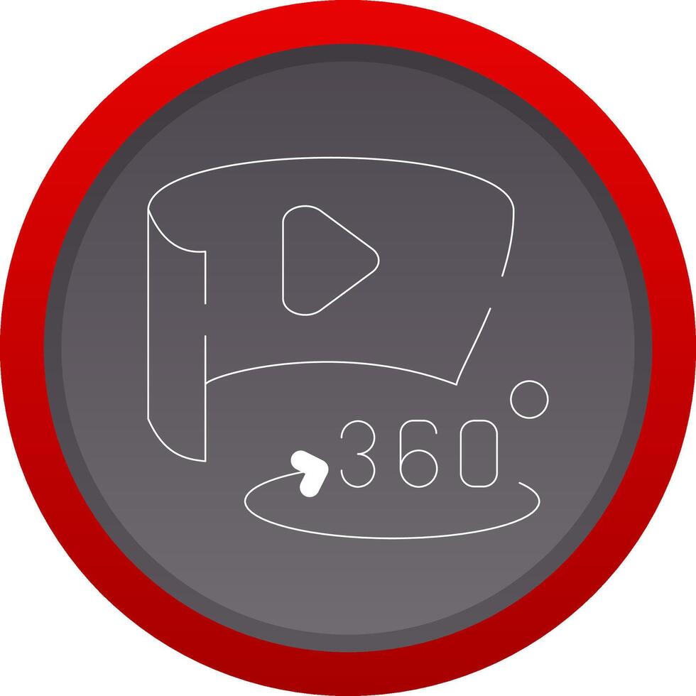 360 mate video creatief icoon ontwerp vector