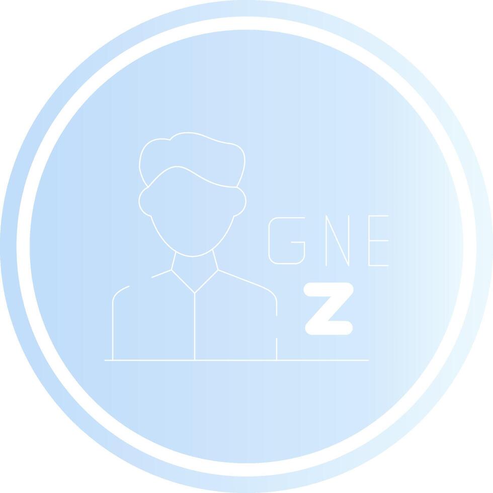 gen z mannetje creatief icoon ontwerp vector