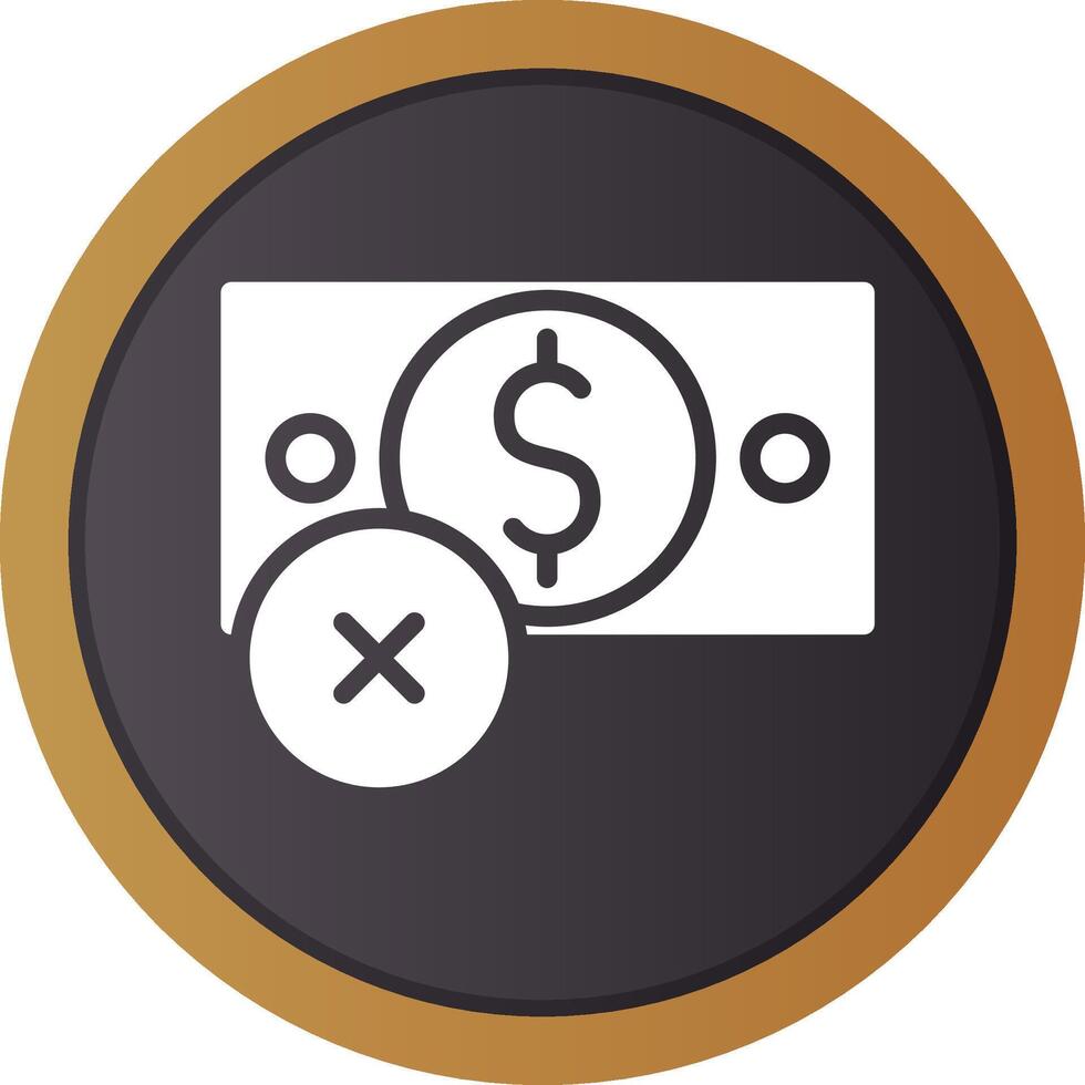 Nee geld creatief icoon ontwerp vector