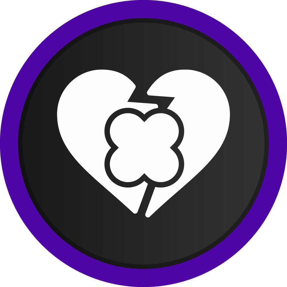 gebroken hart creatief icoon ontwerp vector