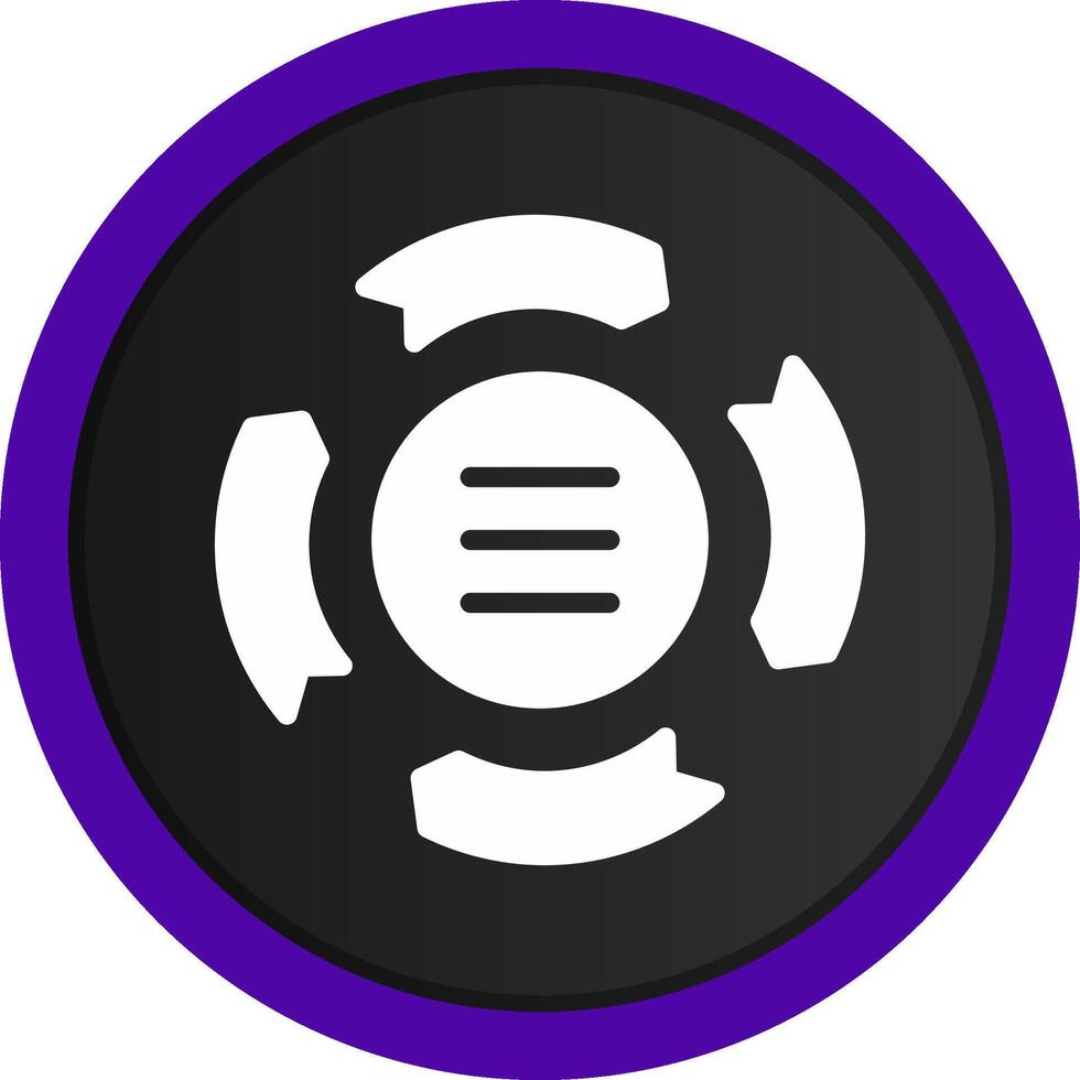 cirkel pijl werkwijze creatief icoon ontwerp vector
