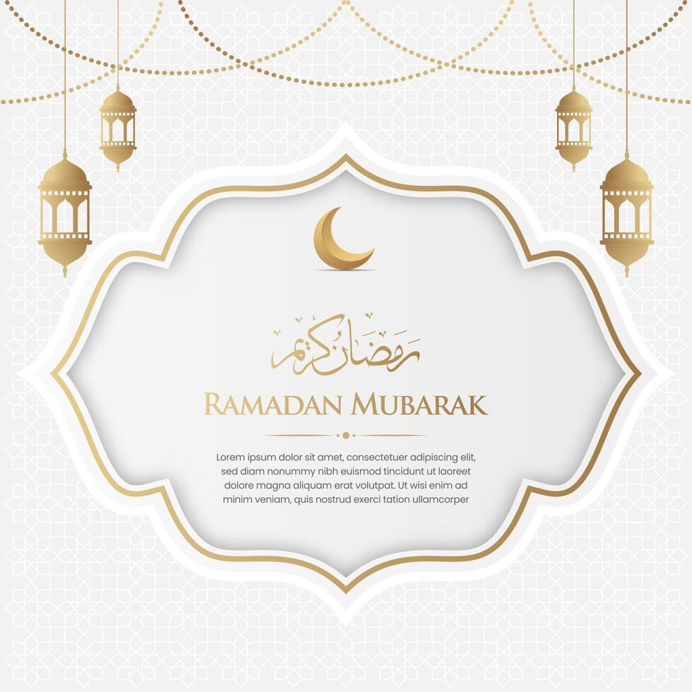 Ramadan kareem Islamitisch sier- achtergrond met Arabisch patroon en decoratief ornamenten vector