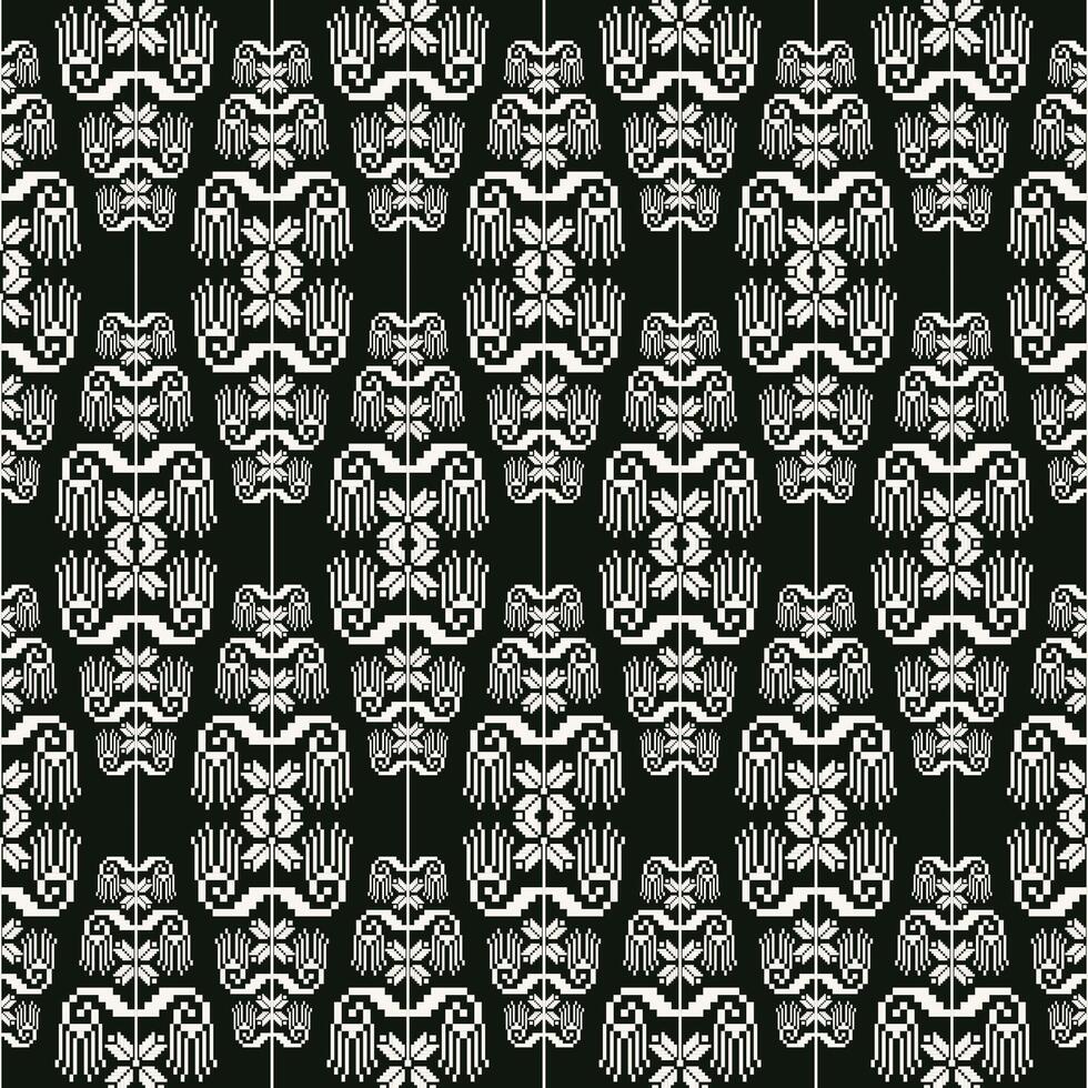 etnisch tribal borduurwerk zwart en wit patroon. aztec tribal abstract meetkundig vorm naadloos patroon. volk borduurwerk patroon gebruik voor textiel, huis decoratie elementen, bekleding, enz. vector