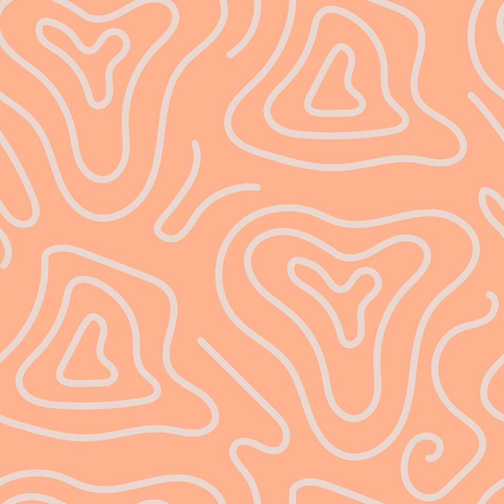 abstract oranje naadloos patroon met golvend lijnen vector