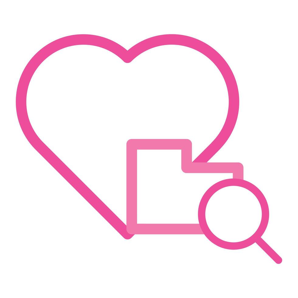 roze liefde map icoon geïsoleerd Aan wit achtergrond vector