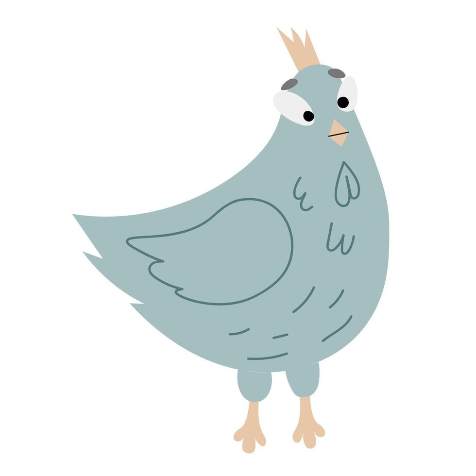 vector ontwerp van een blauw kip