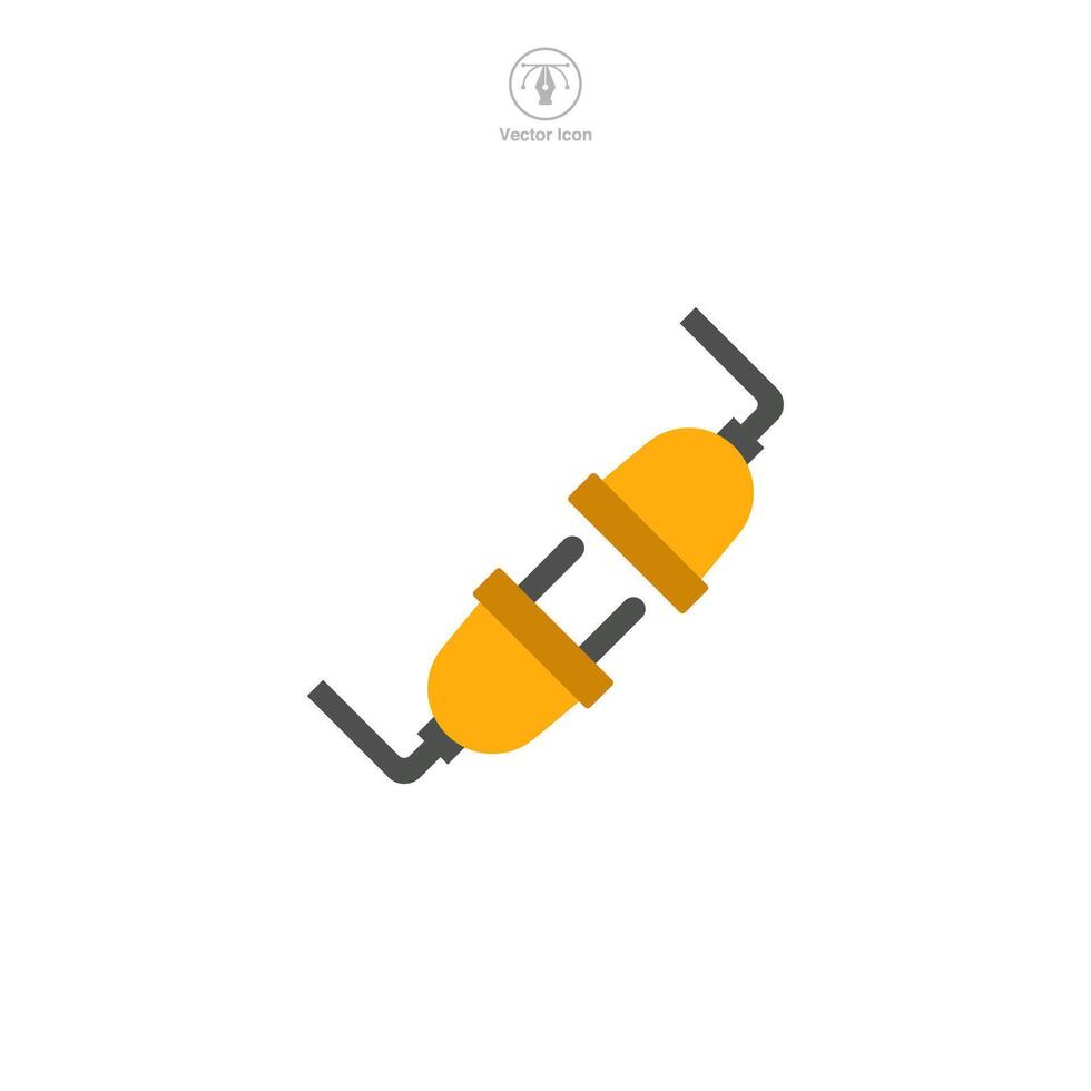 elektrisch stopcontact met een plug. verbinding en verbroken verbinding icoon symbool vector illustratie geïsoleerd Aan wit achtergrond