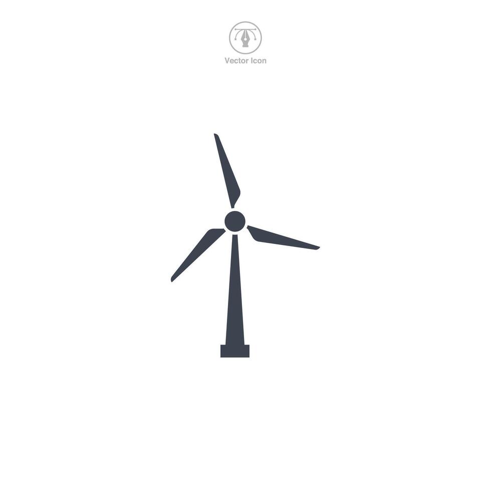 wind turbine icoon symbool vector illustratie geïsoleerd Aan wit achtergrond