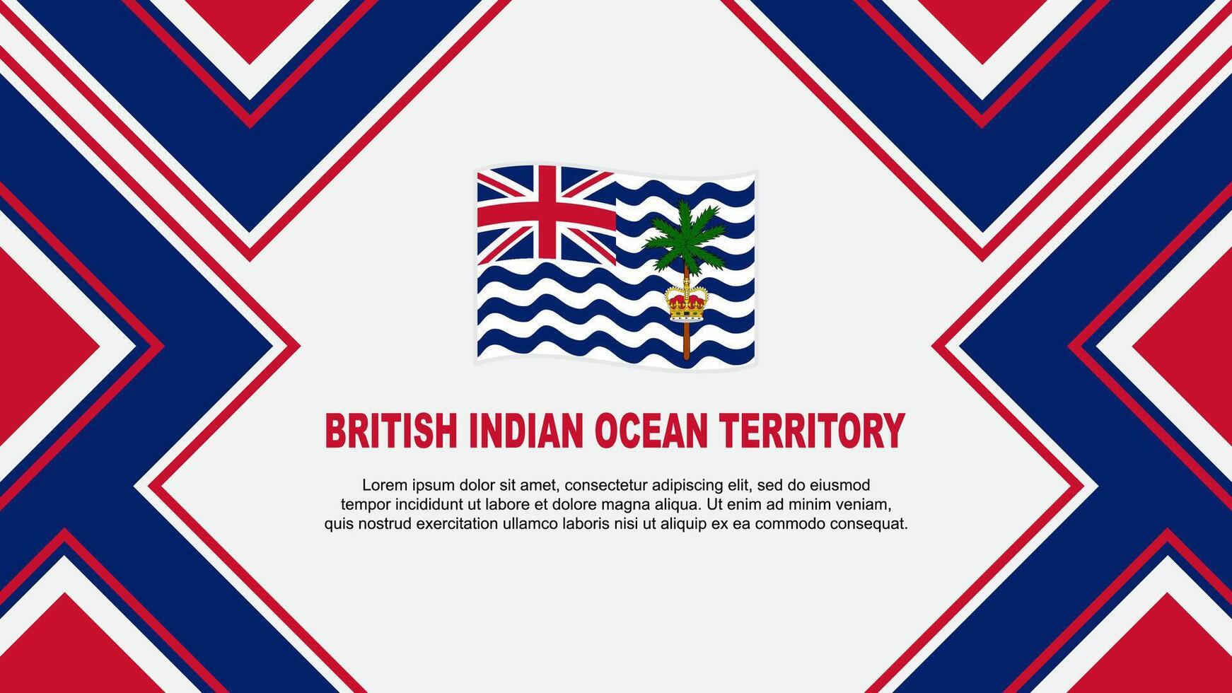 Brits Indisch oceaan gebied vlag abstract achtergrond ontwerp sjabloon. onafhankelijkheid dag banier behang vector illustratie. vector