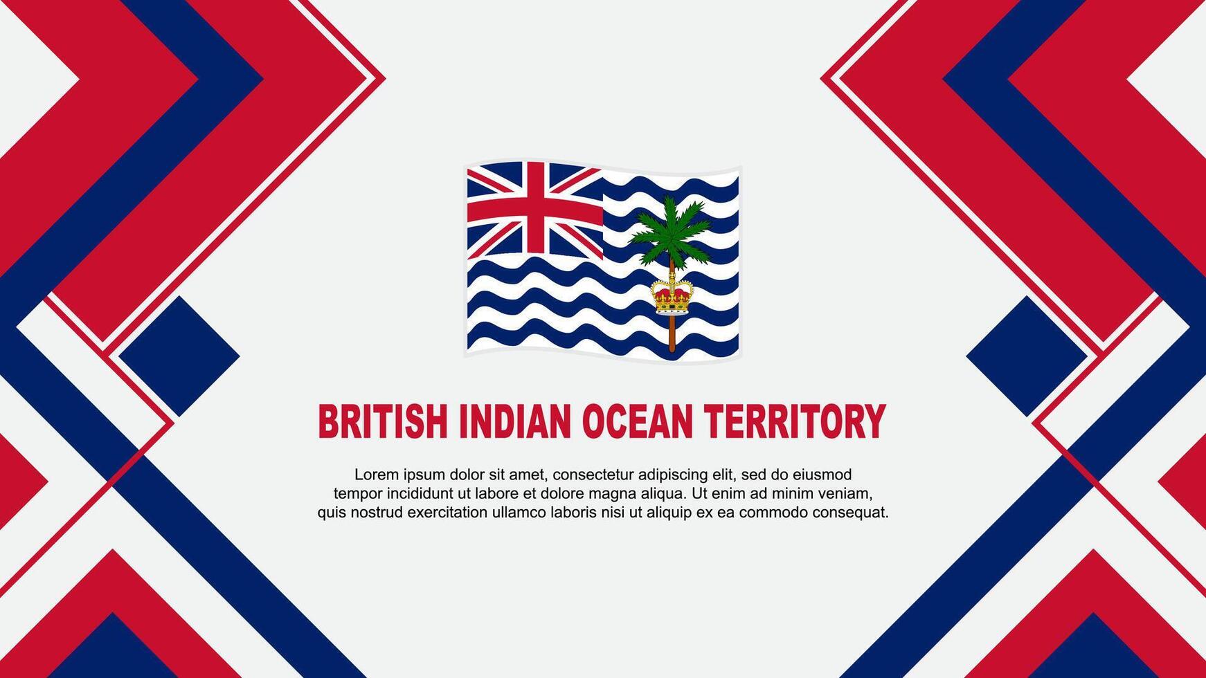 Brits Indisch oceaan gebied vlag abstract achtergrond ontwerp sjabloon. onafhankelijkheid dag banier behang vector illustratie. banier