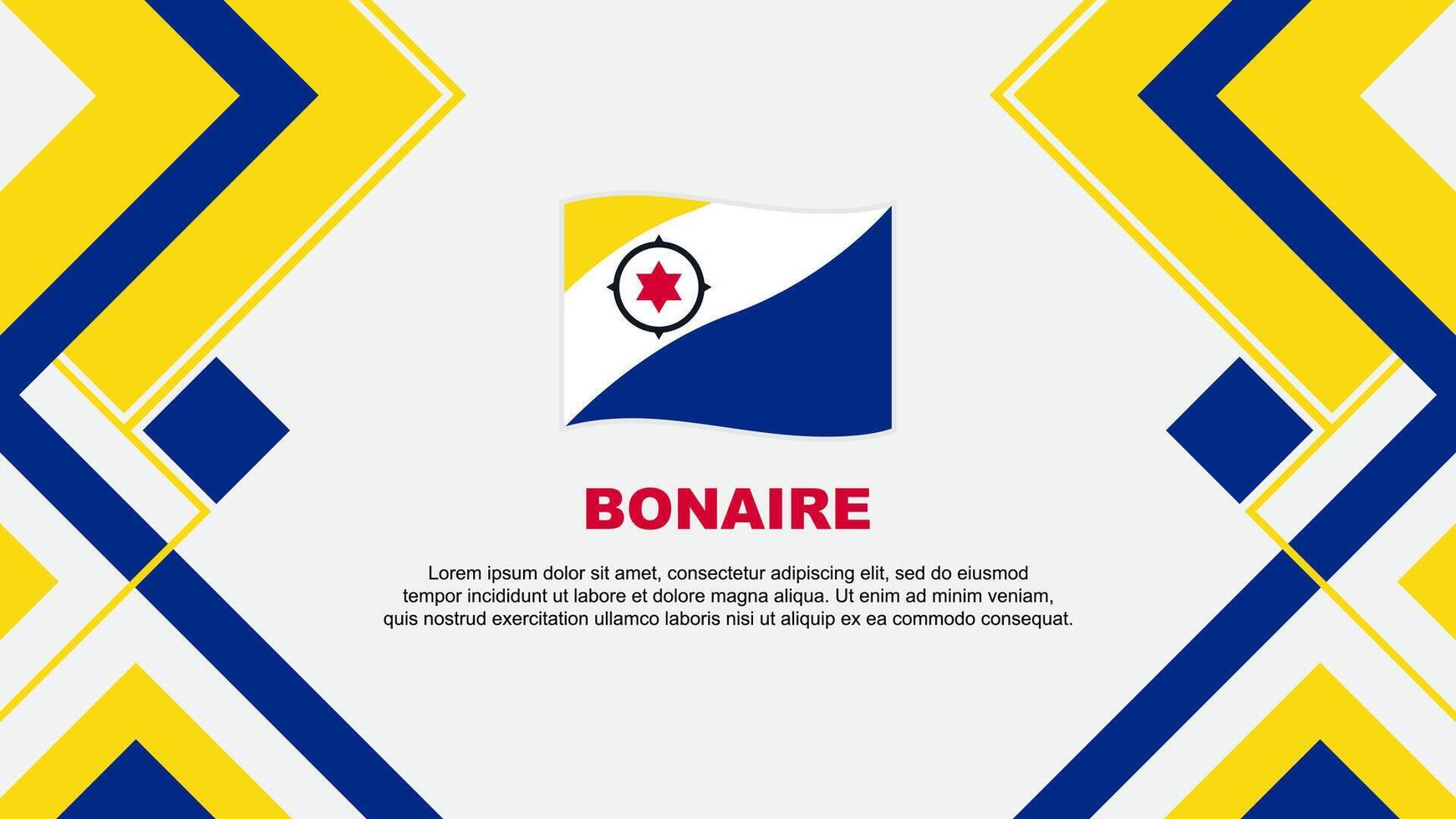 bonaire vlag abstract achtergrond ontwerp sjabloon. bonaire onafhankelijkheid dag banier behang vector illustratie. bonaire banier