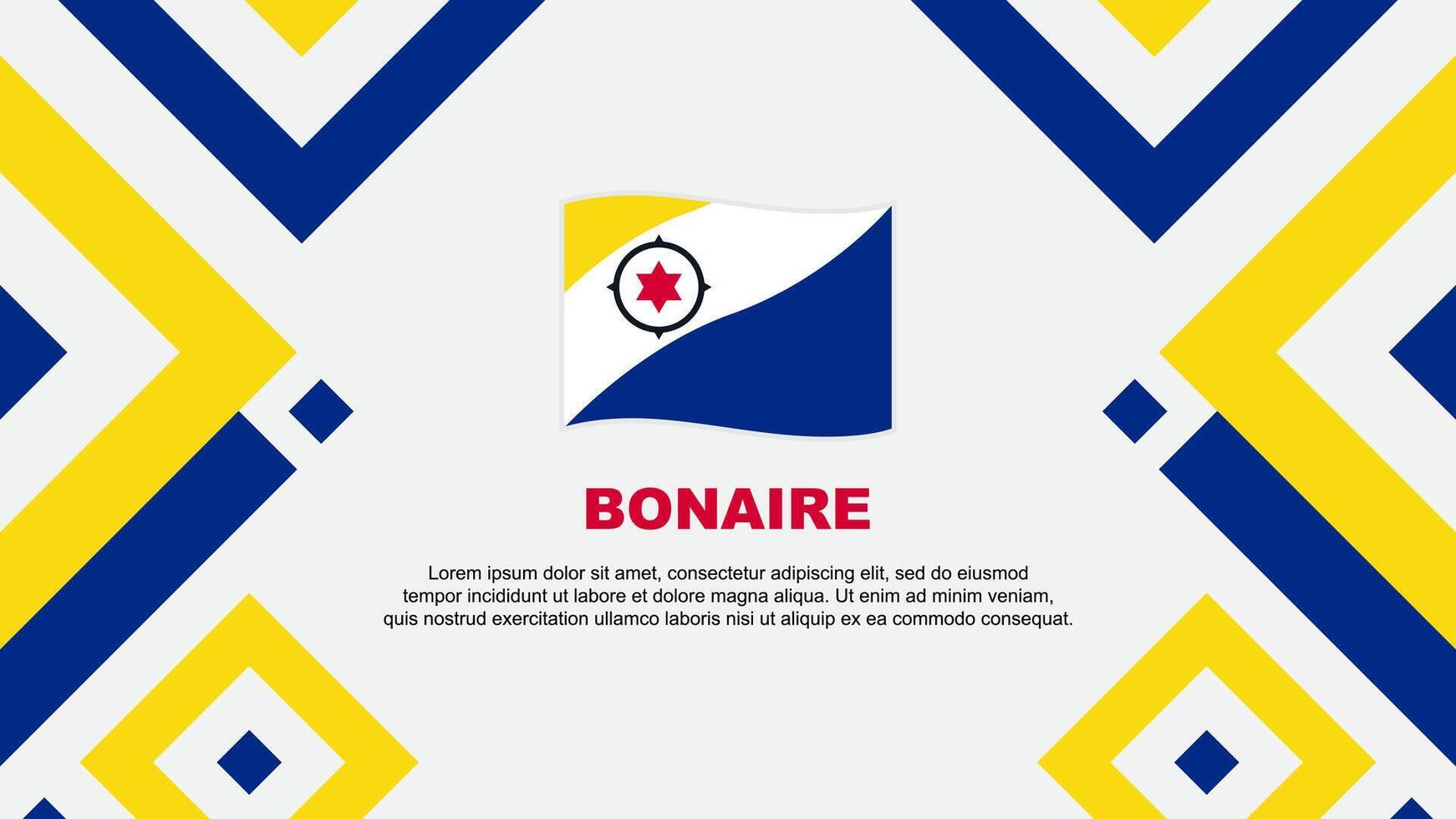 bonaire vlag abstract achtergrond ontwerp sjabloon. bonaire onafhankelijkheid dag banier behang vector illustratie. bonaire sjabloon