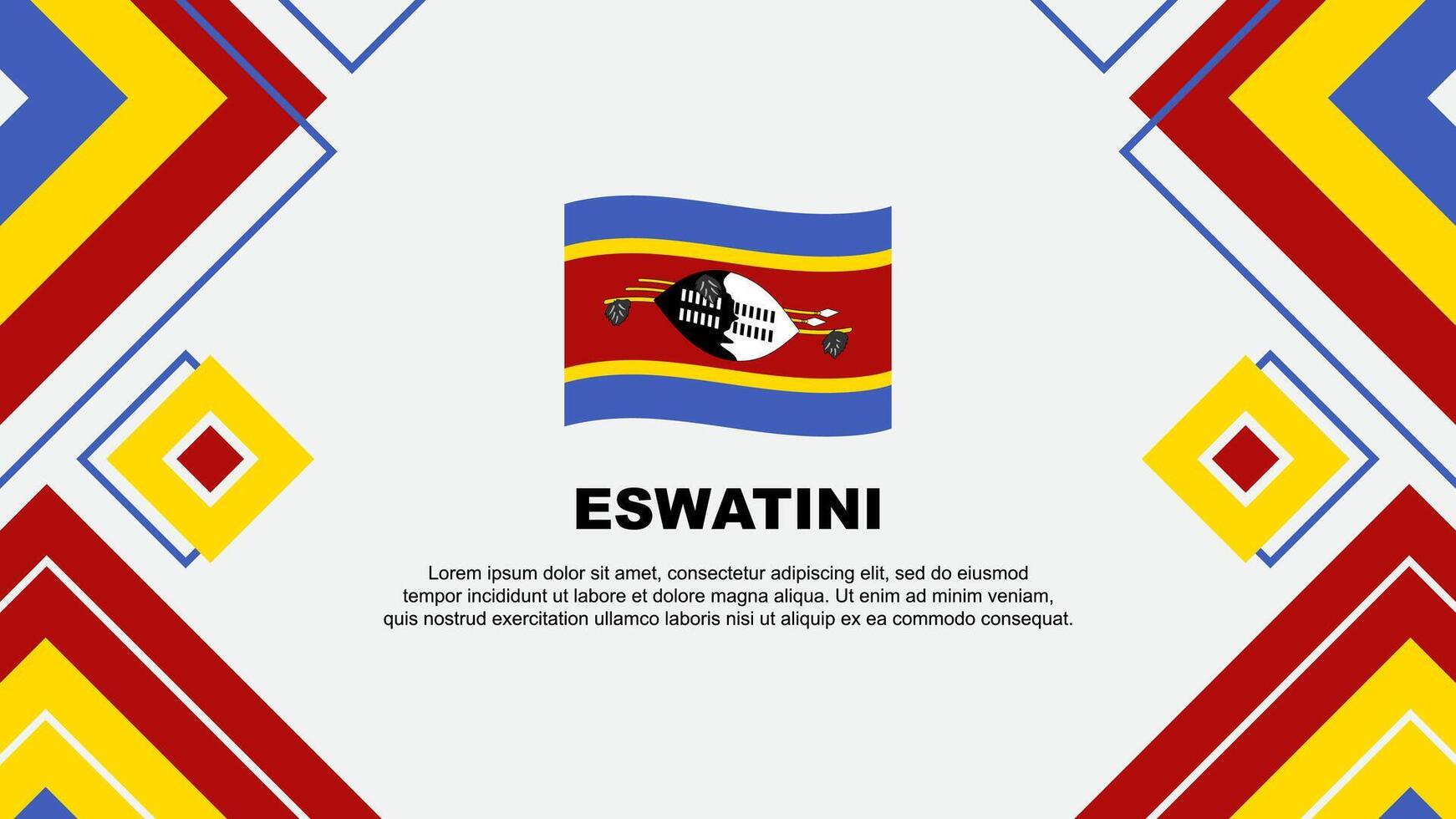 eswatini vlag abstract achtergrond ontwerp sjabloon. eswatini onafhankelijkheid dag banier behang vector illustratie. eswatini achtergrond