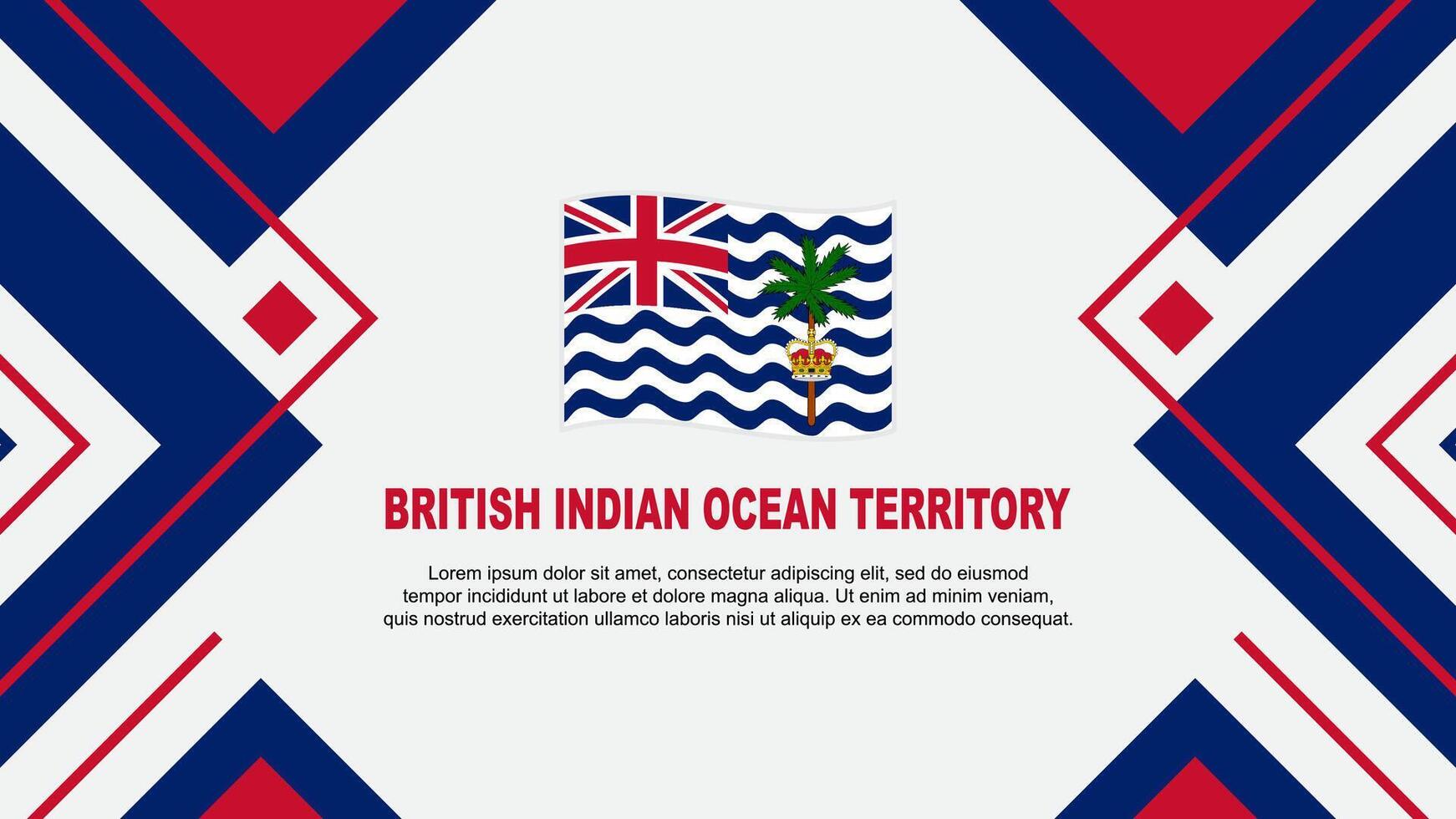 Brits Indisch oceaan gebied vlag abstract achtergrond ontwerp sjabloon. onafhankelijkheid dag banier behang vector illustratie. illustratie