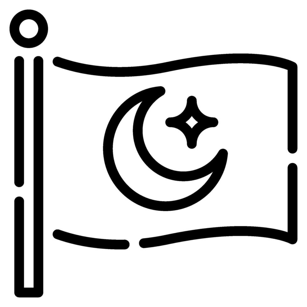 Islamitisch vlag icoon Ramadan, voor infografisch, web, app, enz vector