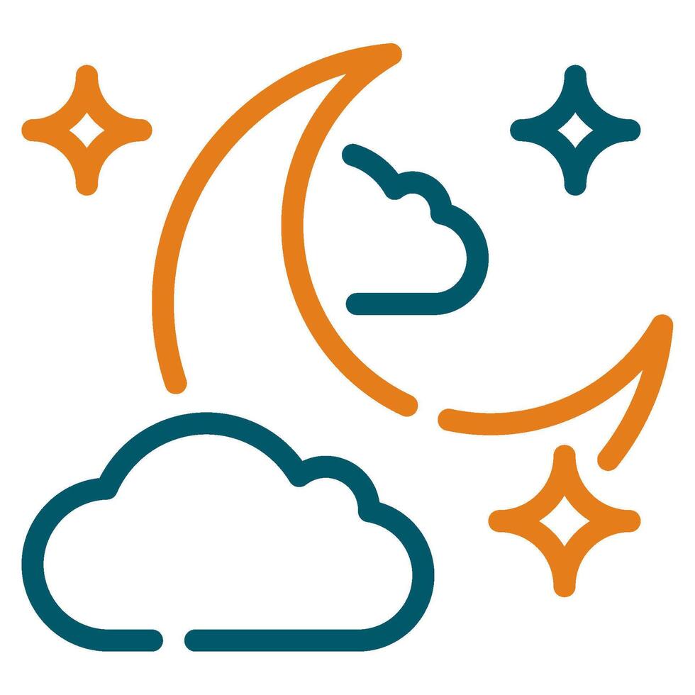 nacht lucht icoon Ramadan, voor infografisch, web, app, enz vector