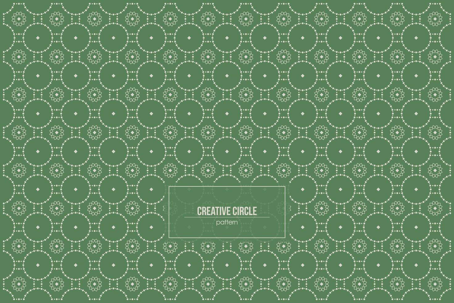 creatief cirkel patroon met pastel groen achtergrond vector