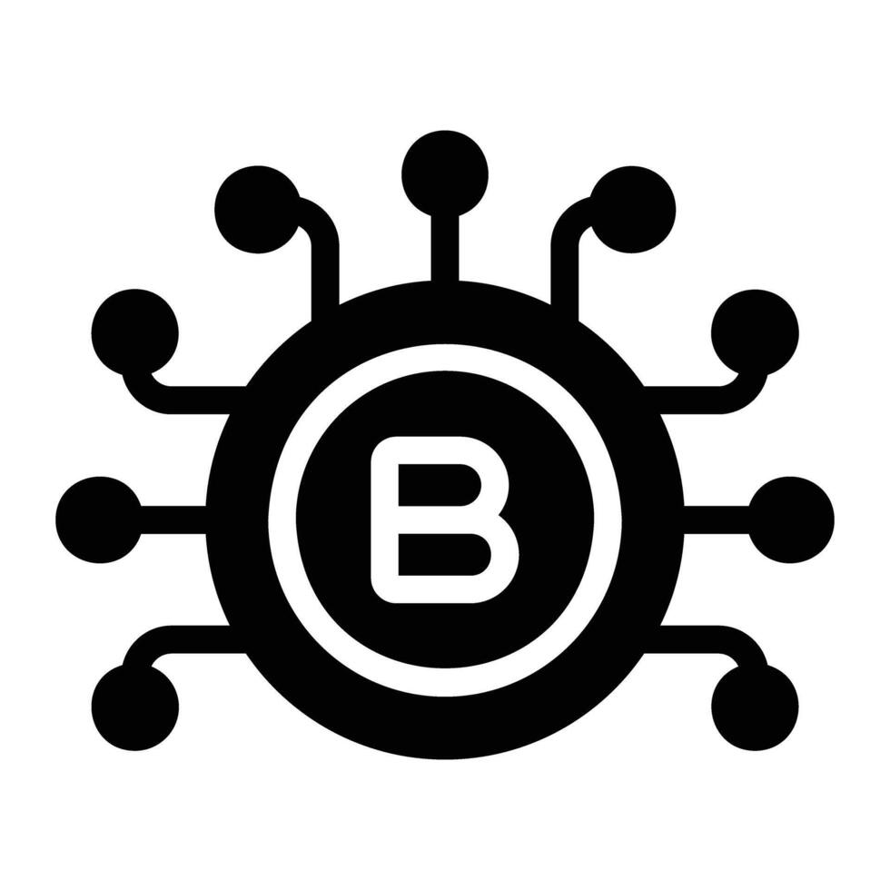 bitcoin glyph icoon achtergrond wit vector