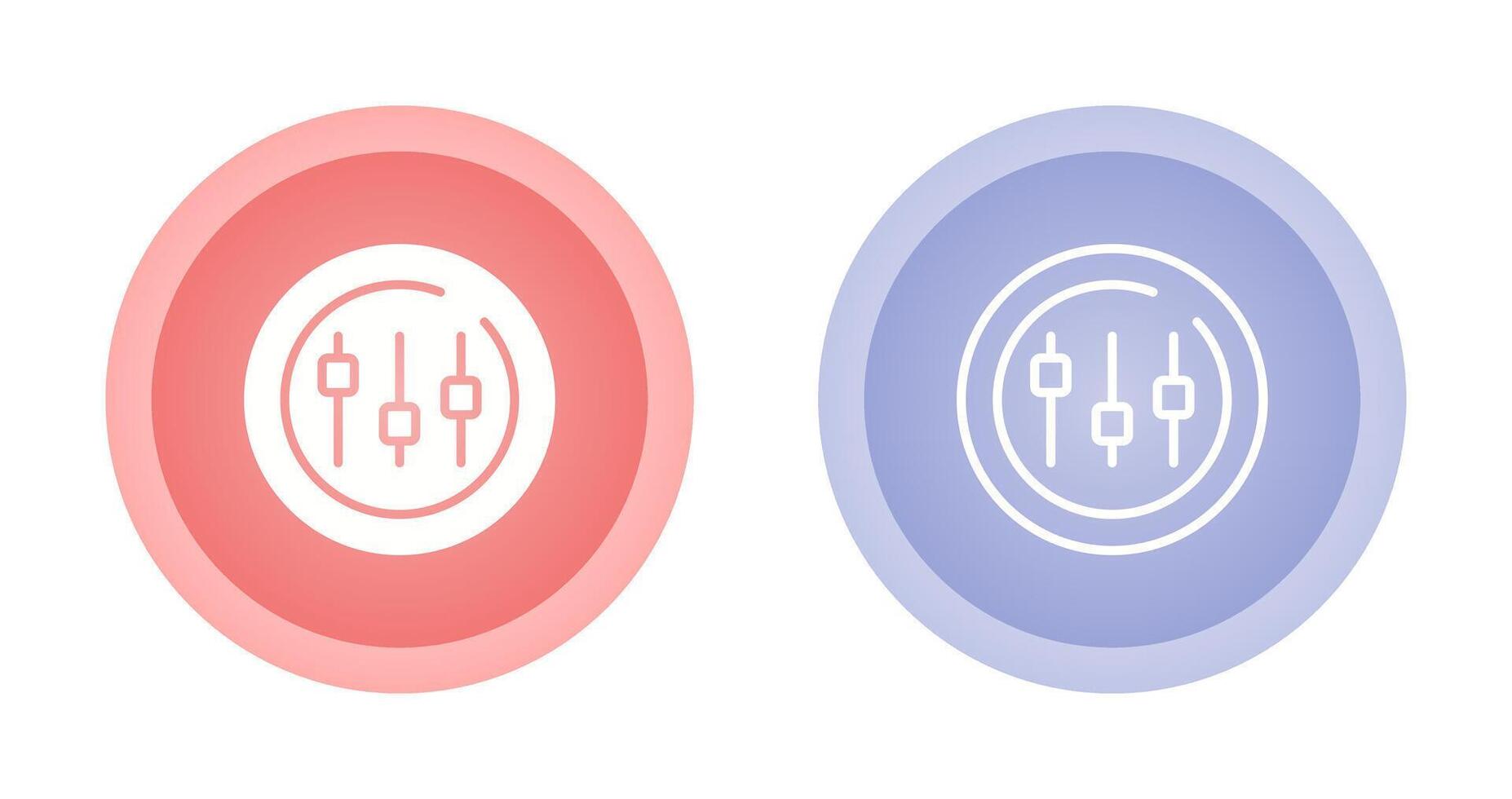 muziek- equalizer cirkel vector icoon