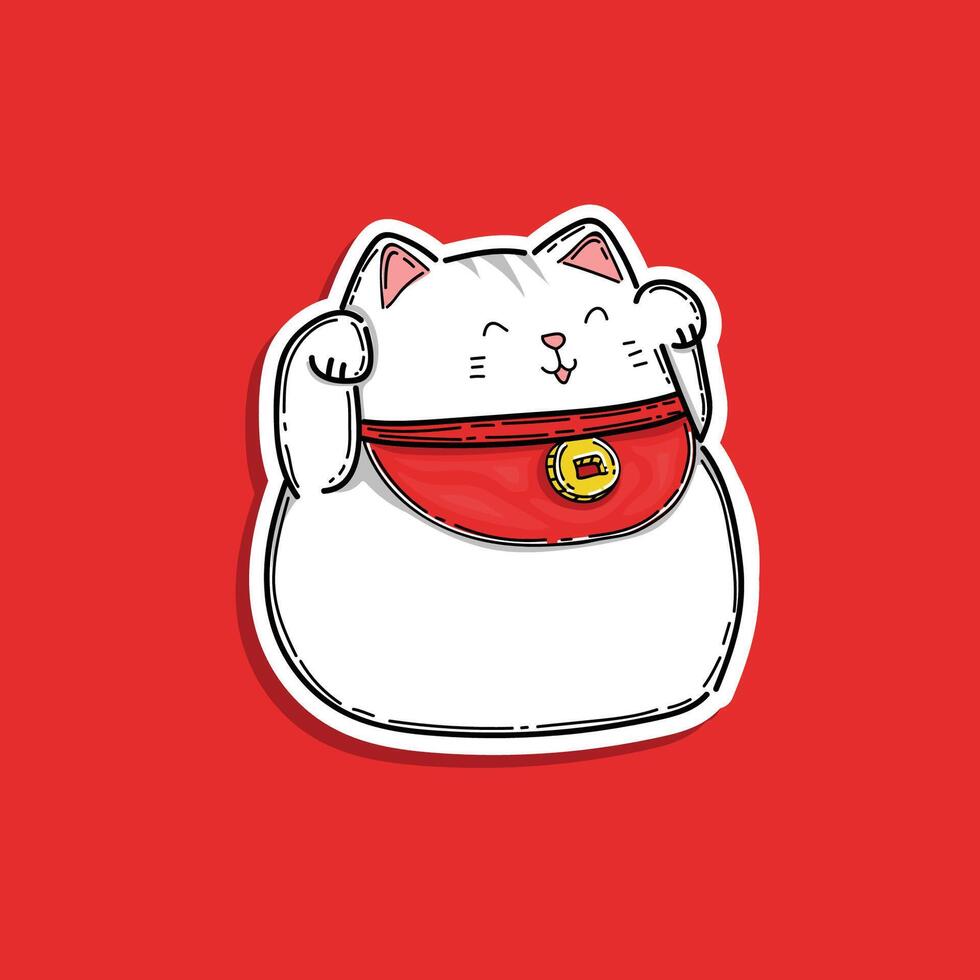 maneki neko Lucky kat vector ontwerp illustratie