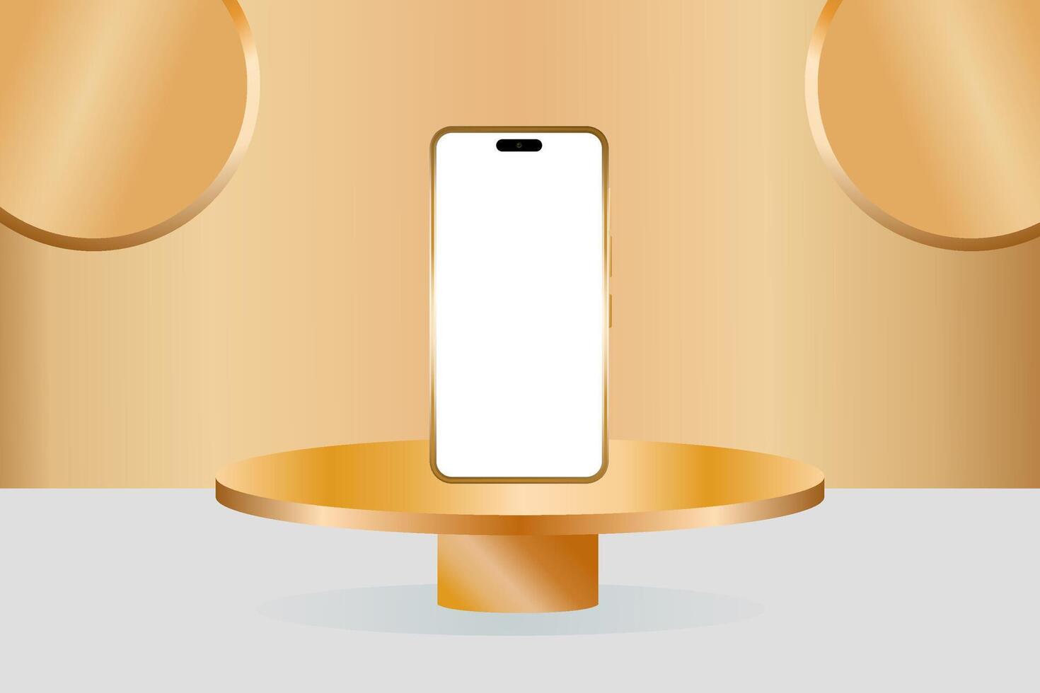 smartphone voorlopig ontwerp mockup en staan Holding vector