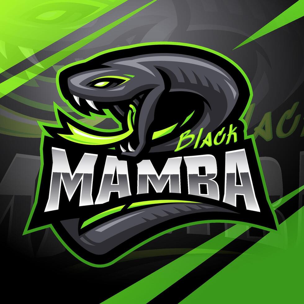 mamba esport mascotte logo ontwerp vector