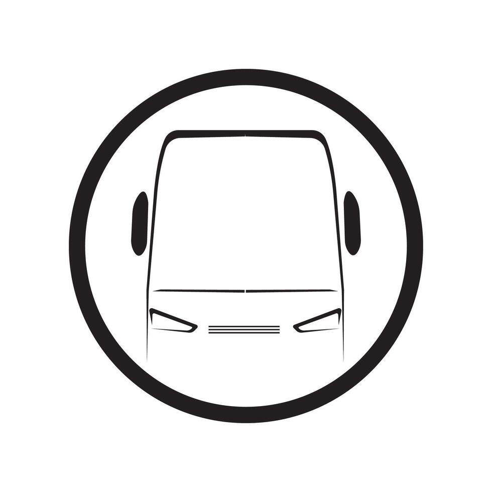 modern bus logos en symbolen illustratie van openbaar vervoer ontwerp vector