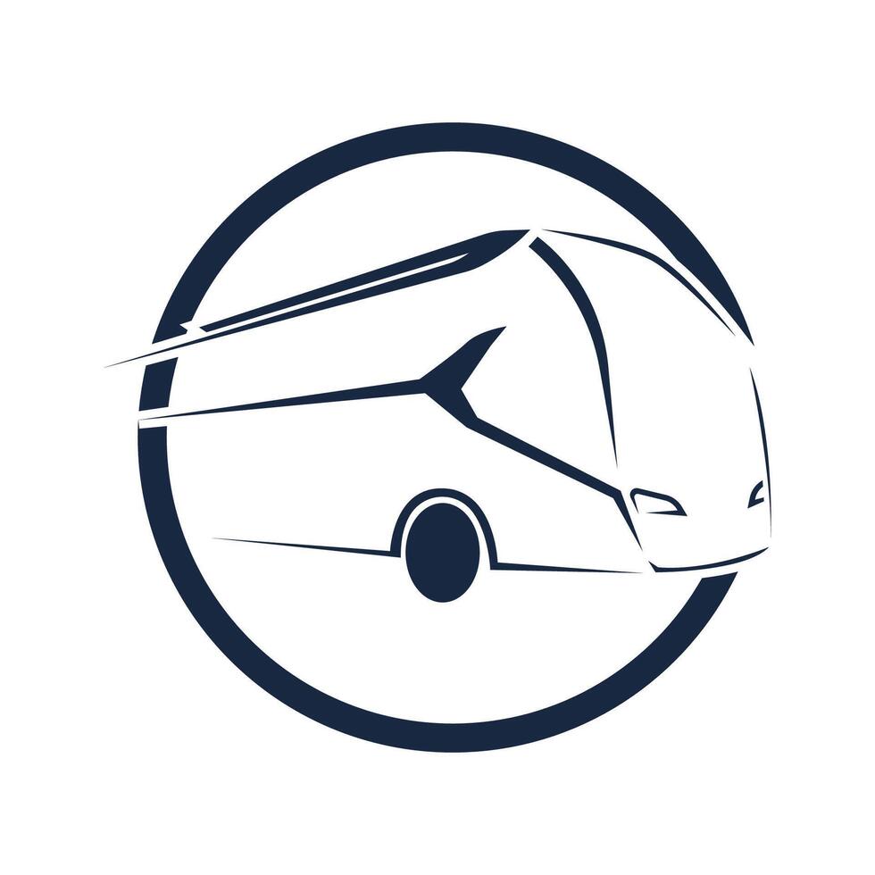 modern bus logos en symbolen illustratie van openbaar vervoer ontwerp vector