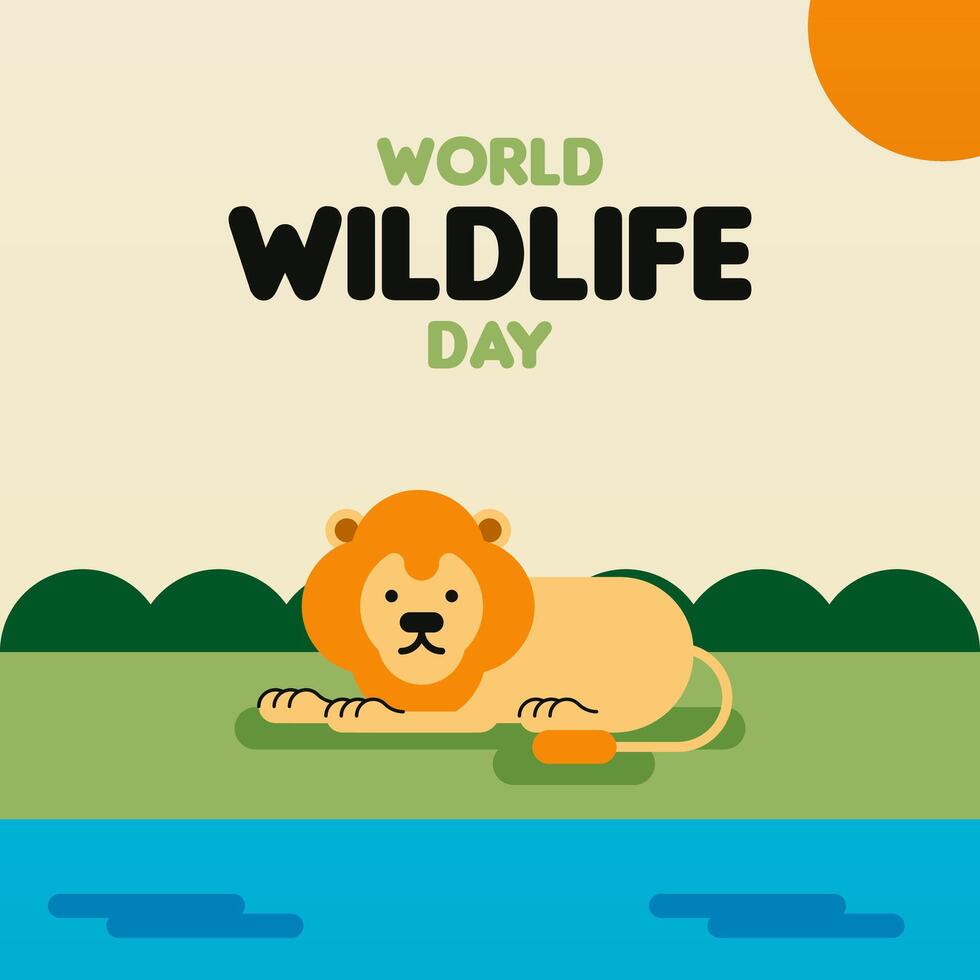 wereld dieren in het wild dag illustratie achtergrond vector