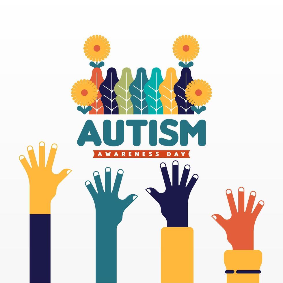 vlak wereld autisme bewustzijn dag illustratie achtergrond vector