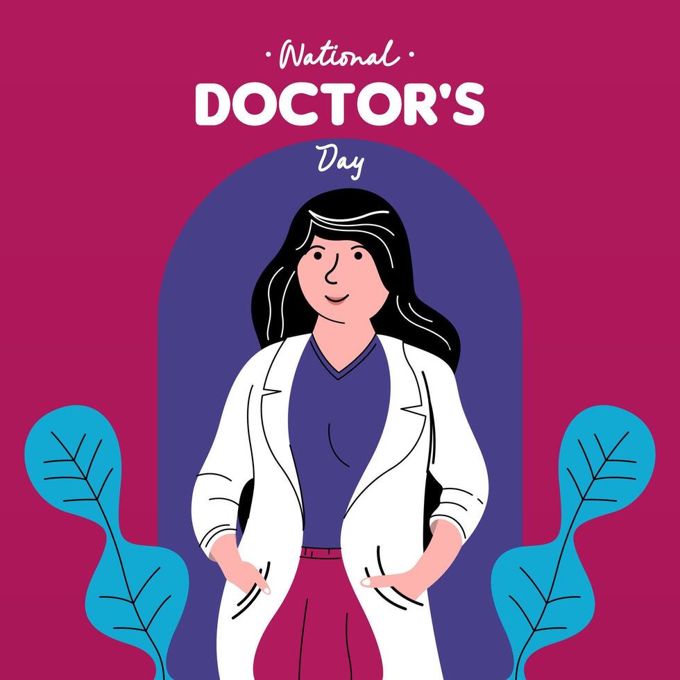 nationaal dokter dag illustratie achtergrond vector