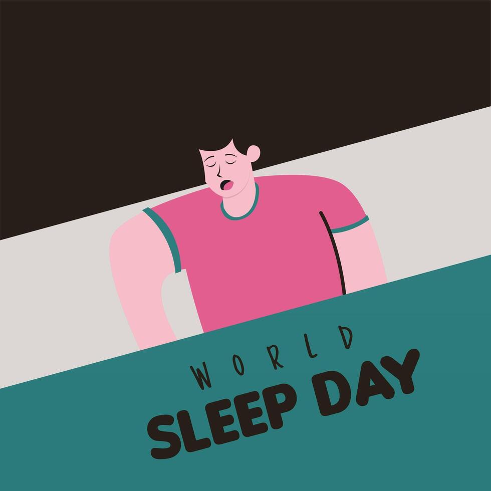 wereld slaap dag achtergrond illustrtaion vector