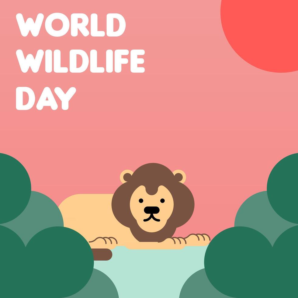 wereld dieren in het wild dag illustratie achtergrond vector