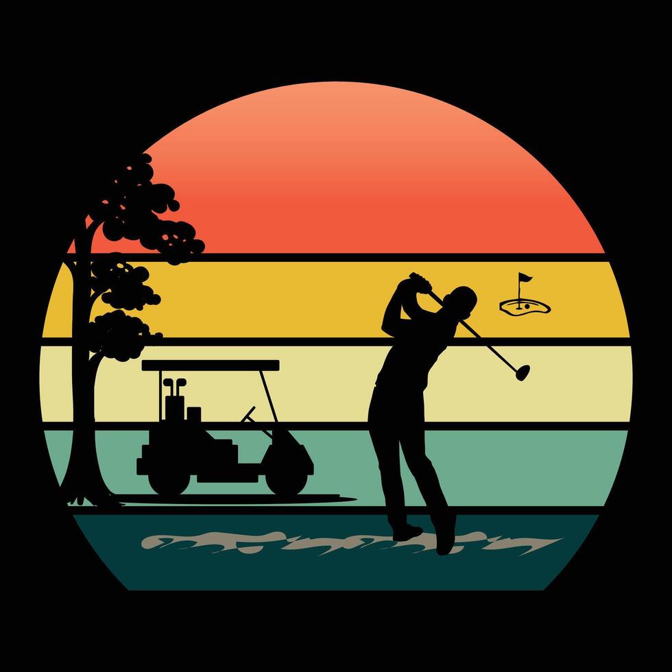 golf retro vector ontwerp