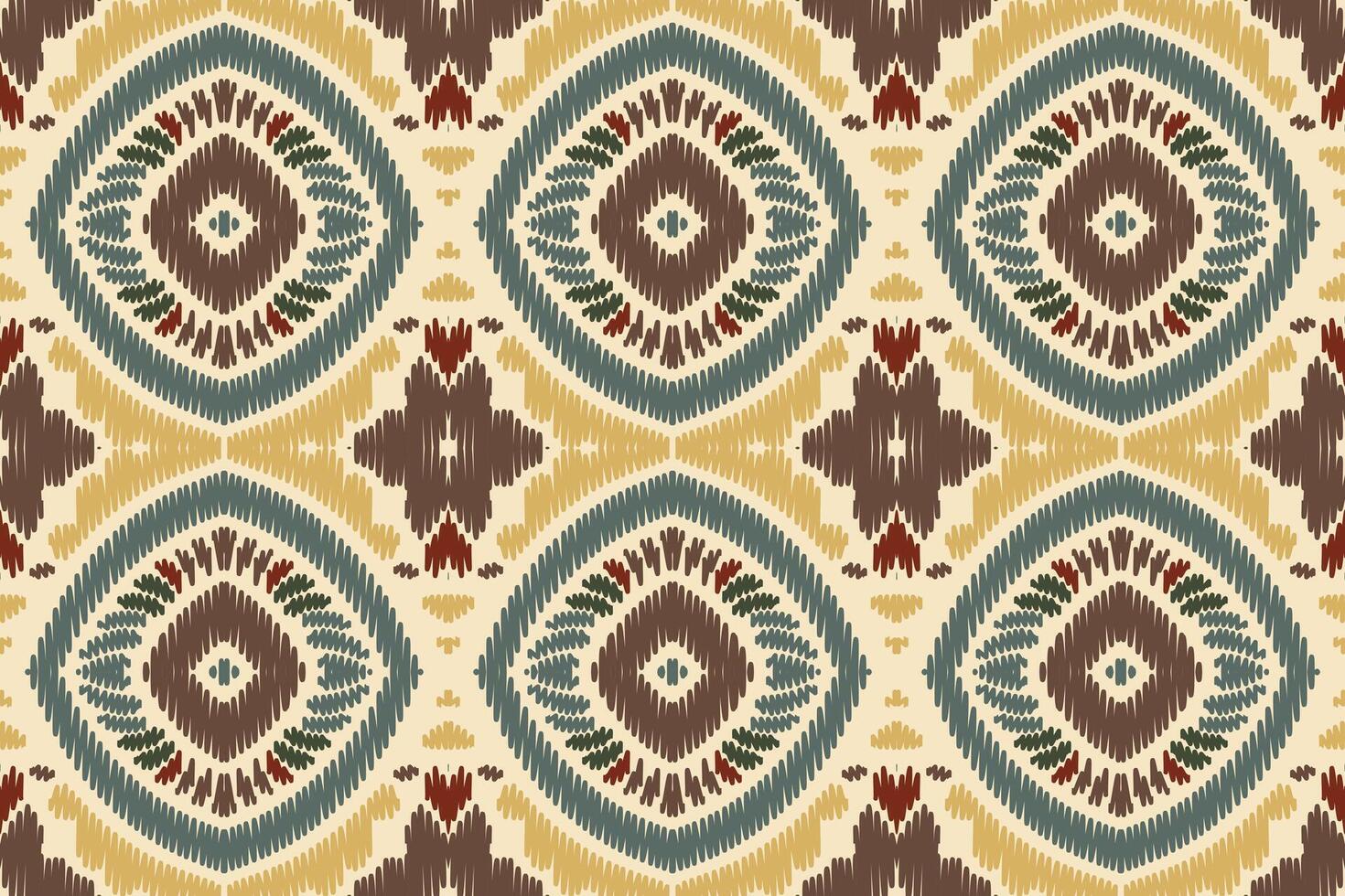 etnische ikat naadloze patroon in tribal. ontwerp voor achtergrond, behang, vectorillustratie, stof, kleding, tapijt, textiel, batik, borduurwerk. vector