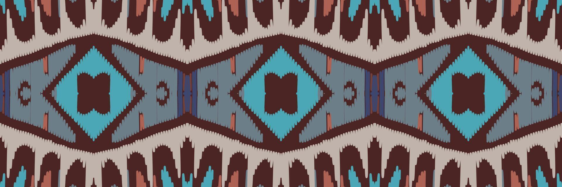 ikat patroon in tribal. geometrische etnische traditioneel. Mexicaanse gestreepte stijl. ontwerp voor achtergrond, behang, vectorillustratie, stof, kleding, batik, tapijt, borduurwerk. vector