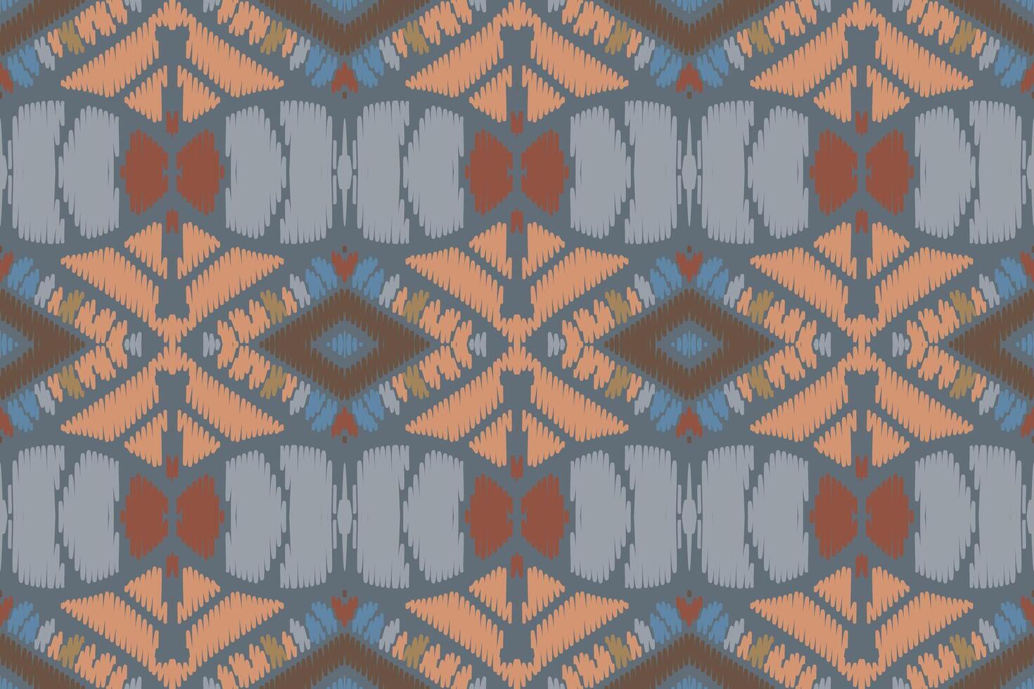 etnische ikat naadloze patroon in tribal. ontwerp voor achtergrond, behang, vectorillustratie, stof, kleding, tapijt, textiel, batik, borduurwerk. vector