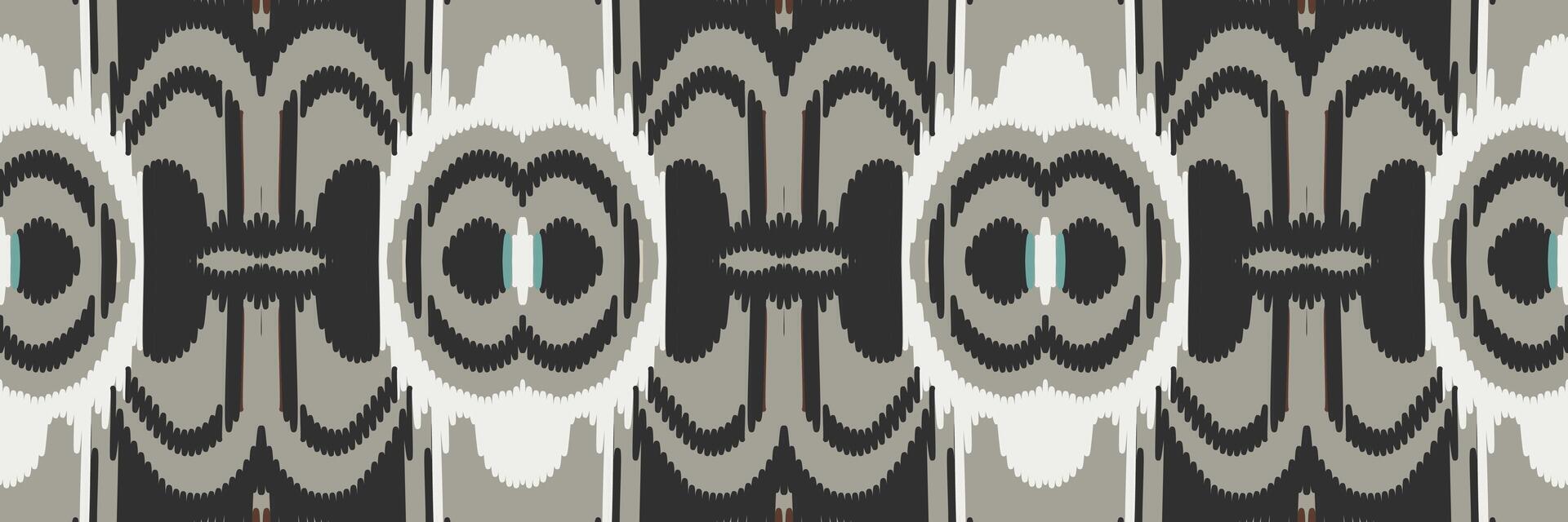 etnische ikat naadloze patroon in tribal. ontwerp voor achtergrond, behang, vectorillustratie, stof, kleding, tapijt, textiel, batik, borduurwerk. vector