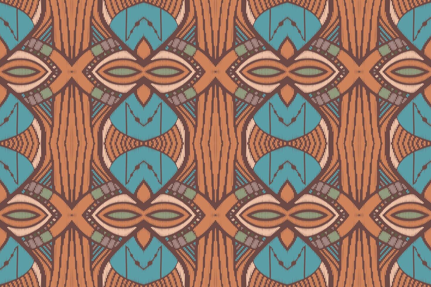 stof ikat naadloze patroon geometrische etnische traditionele borduurwerk style.design voor achtergrond, tapijt, mat, sarong, kleding, vectorillustratie. vector