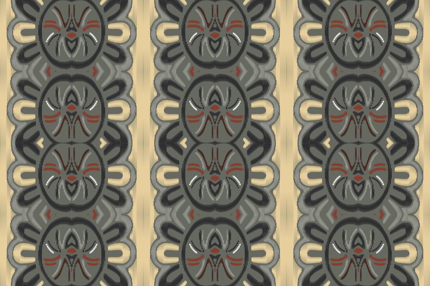 stof ikat naadloze patroon geometrische etnische traditionele borduurwerk style.design voor achtergrond, tapijt, mat, sarong, kleding, vectorillustratie. vector