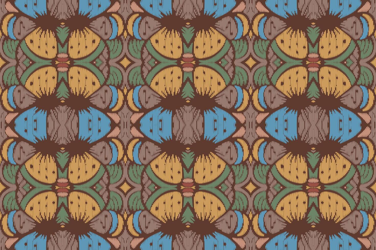 stof ikat naadloze patroon geometrische etnische traditionele borduurwerk style.design voor achtergrond, tapijt, mat, sarong, kleding, vectorillustratie. vector