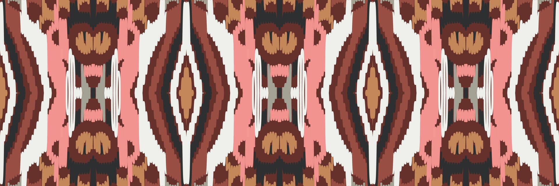 ikat abstract geometrisch borduurwerk etnisch patroonontwerp. Azteekse stof tapijt mandala ornament chevron textiel decoratie behang. tribal boho inheemse etnische turkije traditionele vector background
