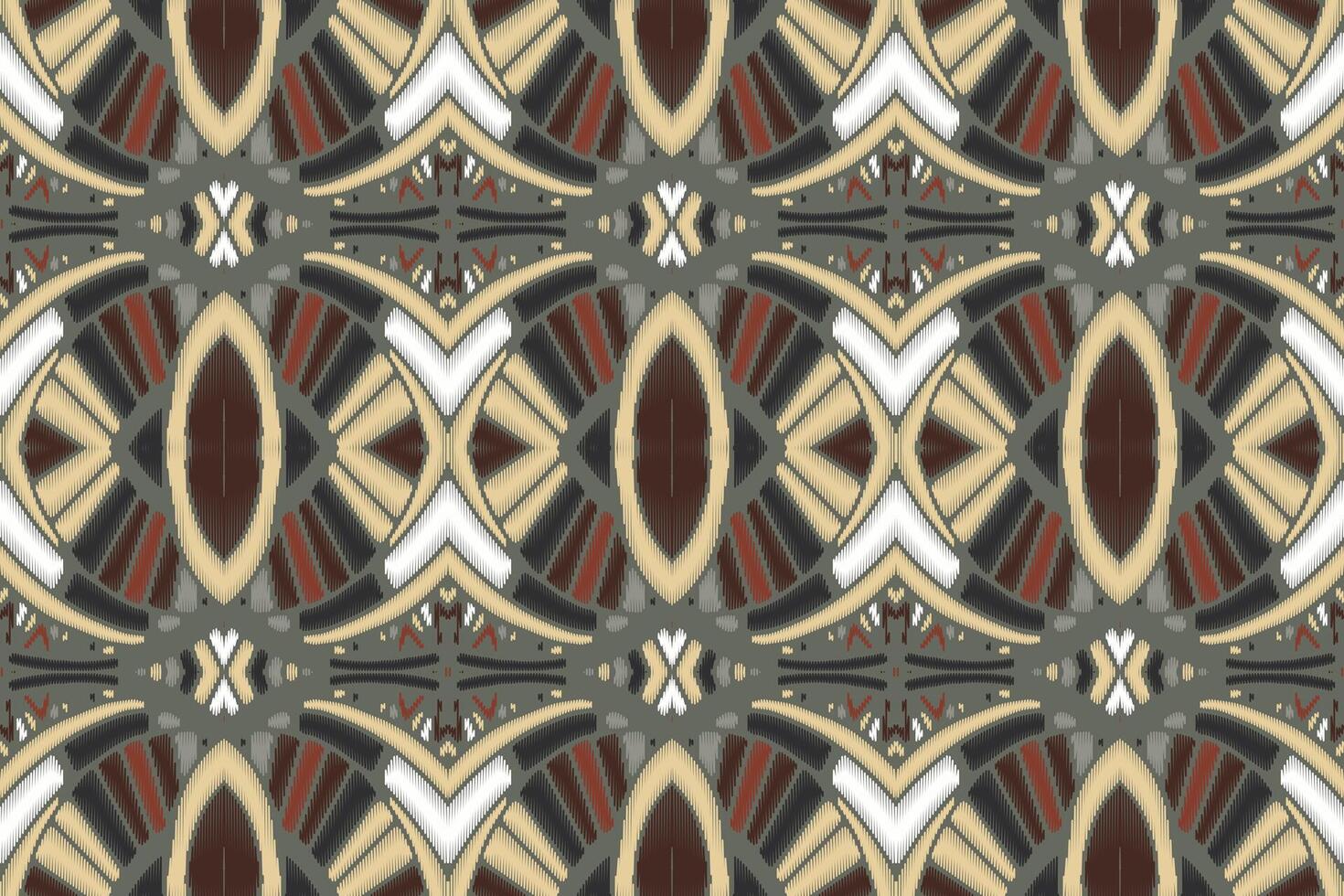 stof ikat naadloze patroon geometrische etnische traditionele borduurwerk style.design voor achtergrond, tapijt, mat, sarong, kleding, vectorillustratie. vector