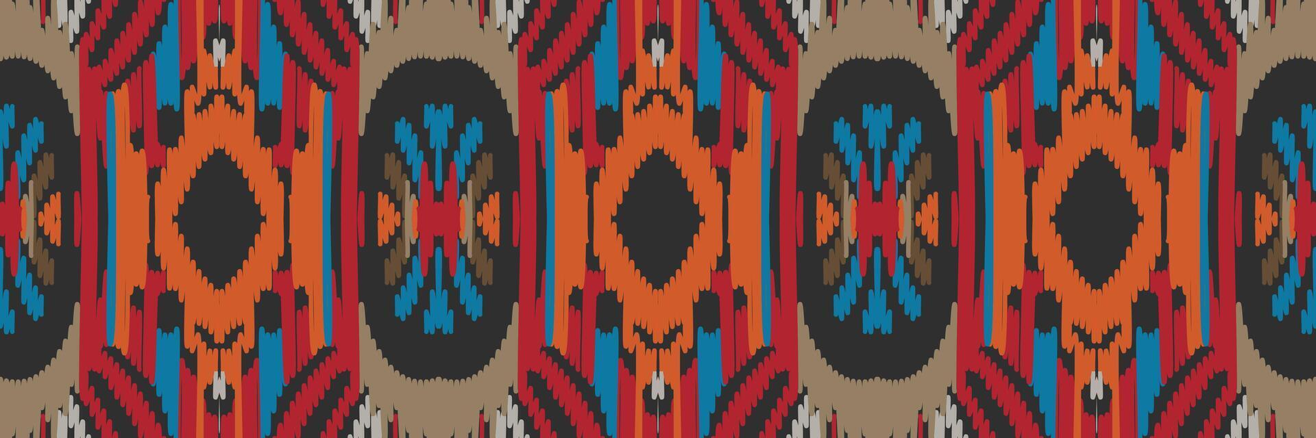 ikat patroon in tribal. geometrische etnische traditioneel. Mexicaanse gestreepte stijl. ontwerp voor achtergrond, behang, vectorillustratie, stof, kleding, batik, tapijt, borduurwerk. vector