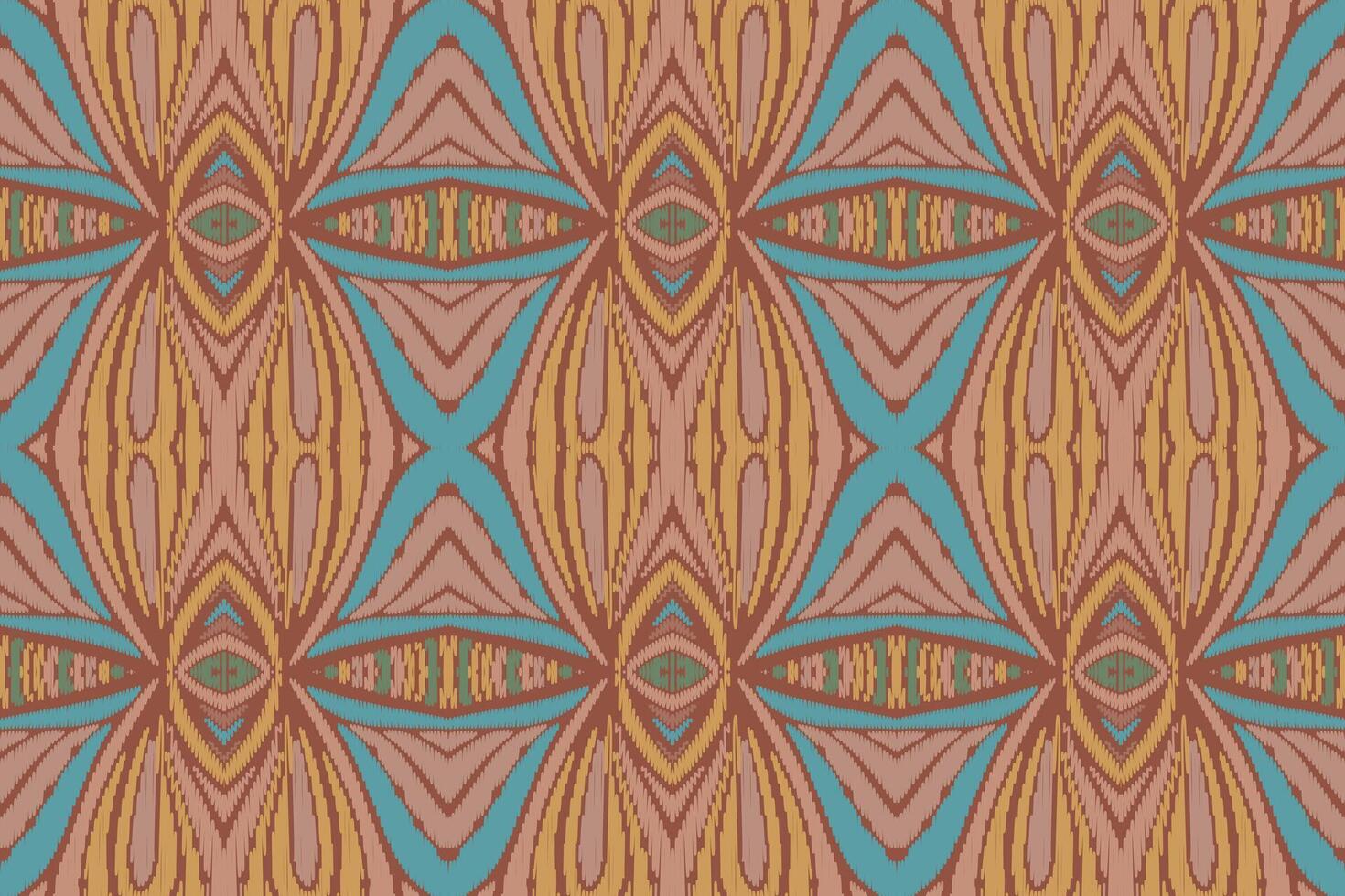 stof ikat naadloze patroon geometrische etnische traditionele borduurwerk style.design voor achtergrond, tapijt, mat, sarong, kleding, vectorillustratie. vector