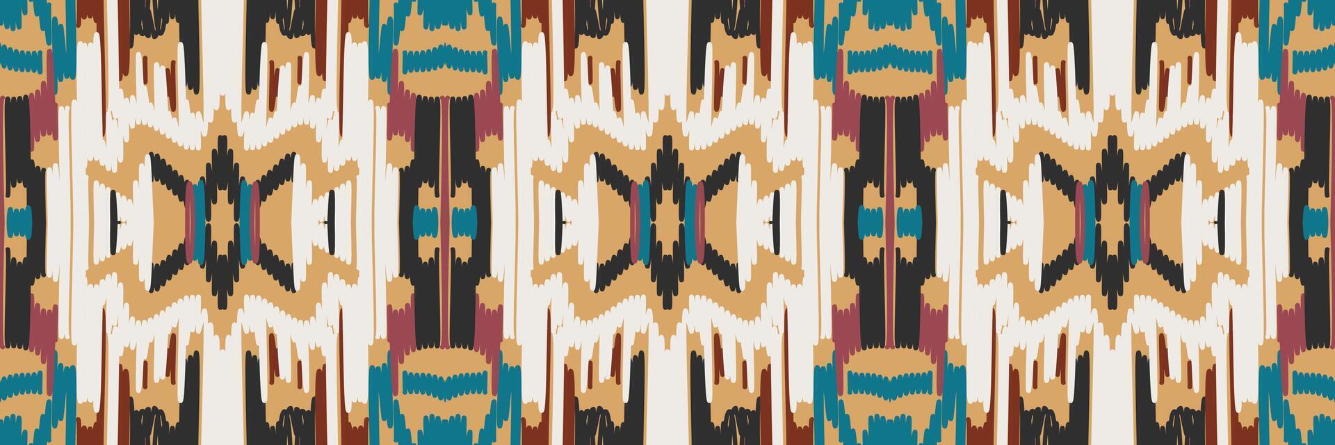 ikat patroon in tribal. geometrische etnische traditioneel. Mexicaanse gestreepte stijl. ontwerp voor achtergrond, behang, vectorillustratie, stof, kleding, batik, tapijt, borduurwerk. vector