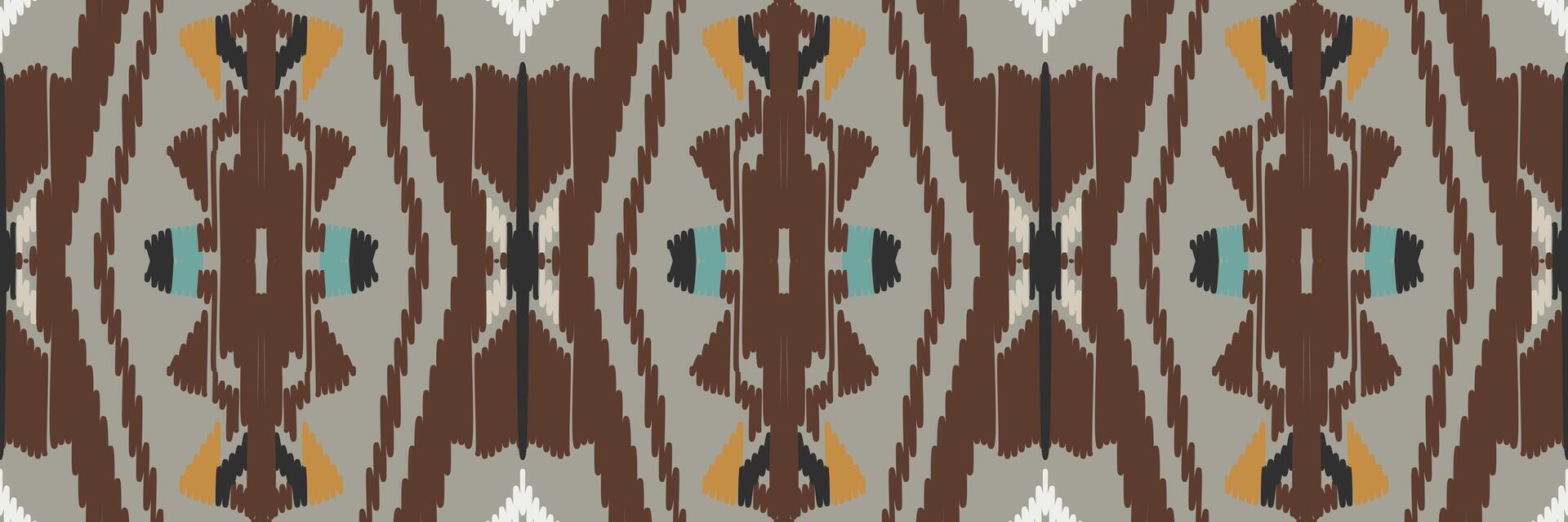 etnische ikat naadloze patroon in tribal. ontwerp voor achtergrond, behang, vectorillustratie, stof, kleding, tapijt, textiel, batik, borduurwerk. vector