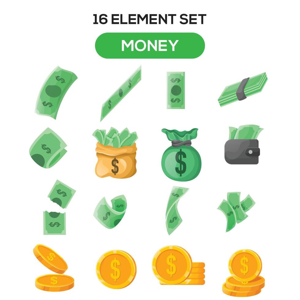 geld thema reeks element illustratie vector