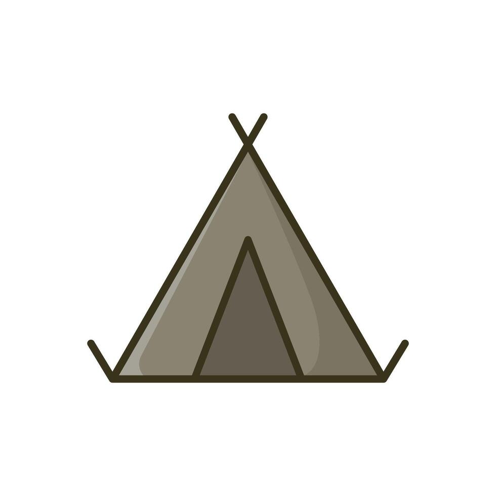 camping tent icoon vector ontwerp sjabloon gemakkelijk en schoon